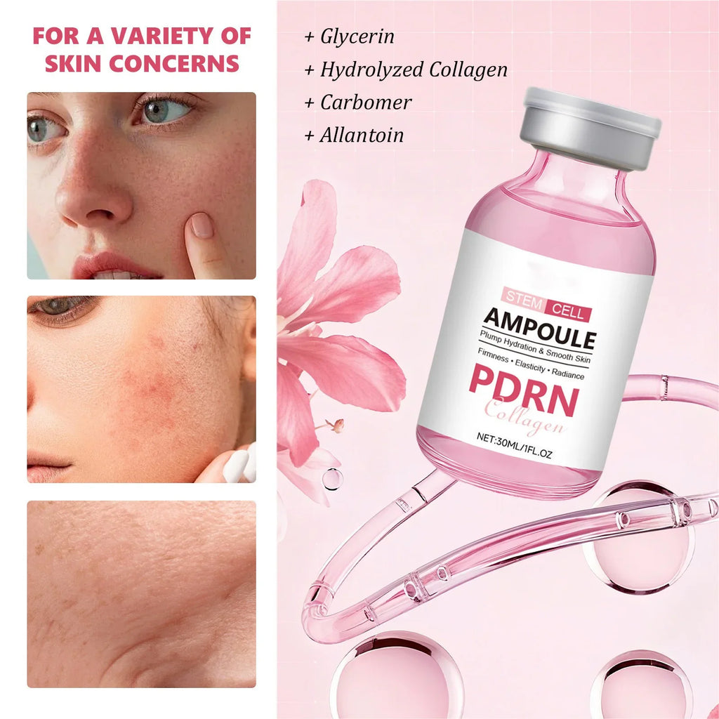PDRN Stem Cell Ampoule Serum Collagen Anti-Aging Moisturizing Firming Brightening Reduce Fine Lines Facial Skin Care