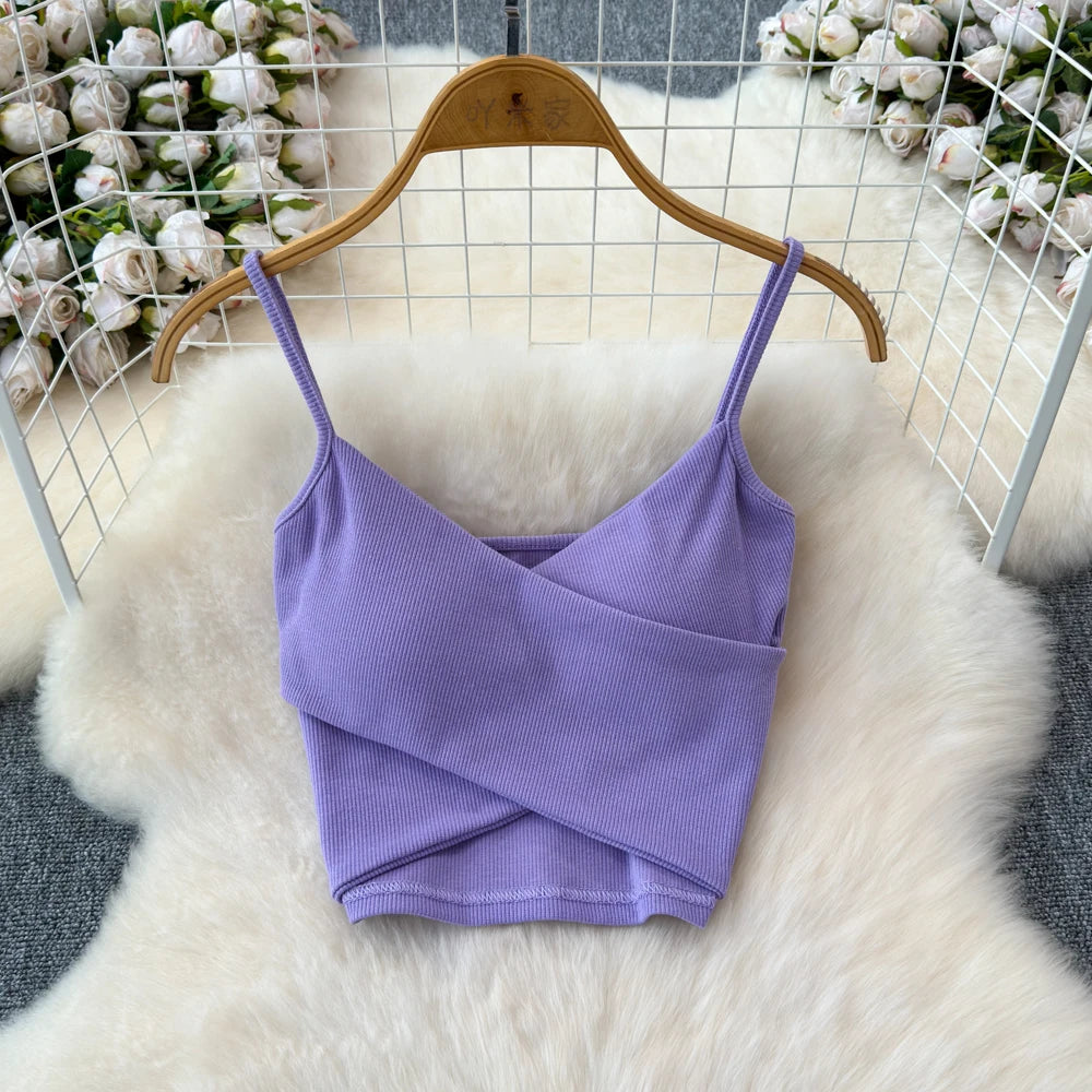 Sexy two Pieces Sets Chic Elegant  v neck slip camis with High Waist Hip Wrap Single Breasted split summer sweet Full Skir