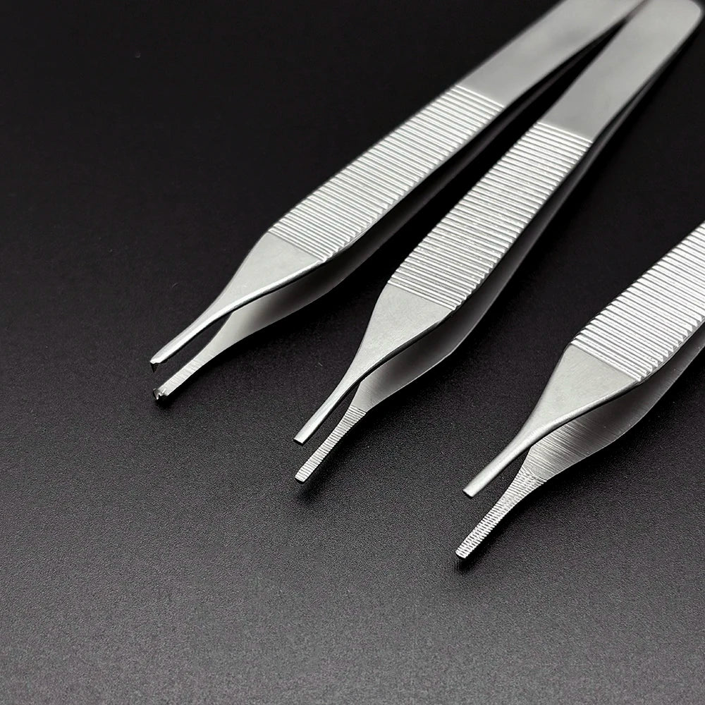 12.5cm Stainless Steel Dental Dressing Forceps Tissue Tweezer Extraction Hemostat Tool for Dentist Professional Dental tools