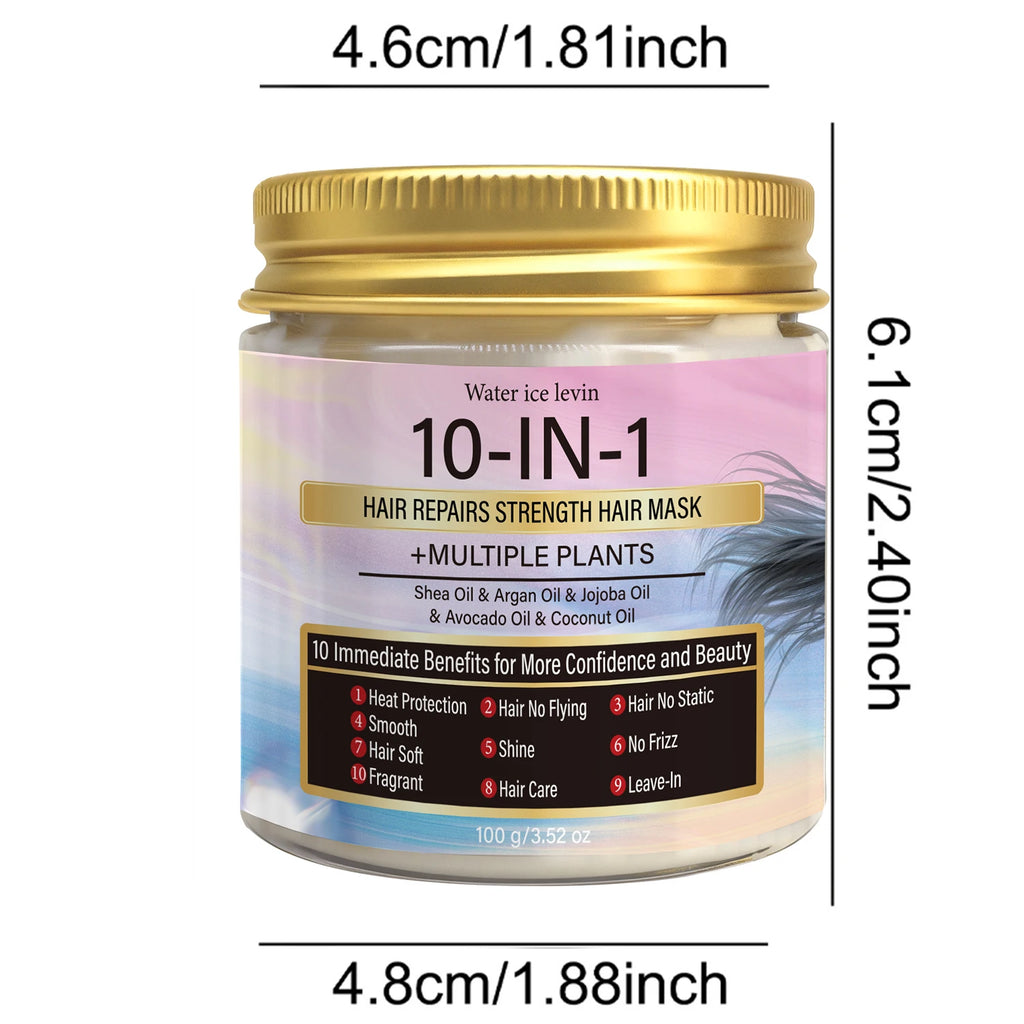 Ten Benefits All-In-One Nourishing Hair Mask Botanical Oils Silky Non-Greasy Eliminate Static Flyaways Boost Gloss Soft Hair100g