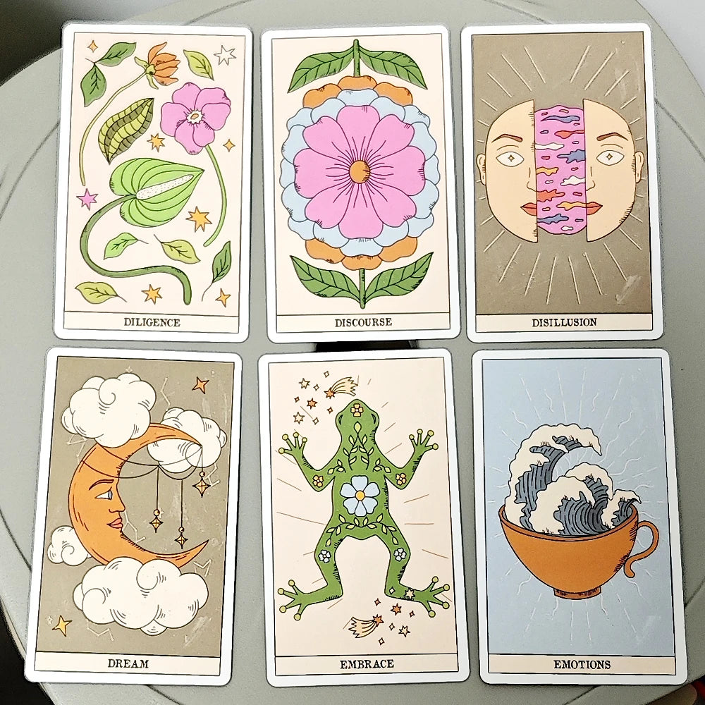 10.3*6cm 60 Pcs Modern Style Oracle Cards Modern Witch Spiritual Deck