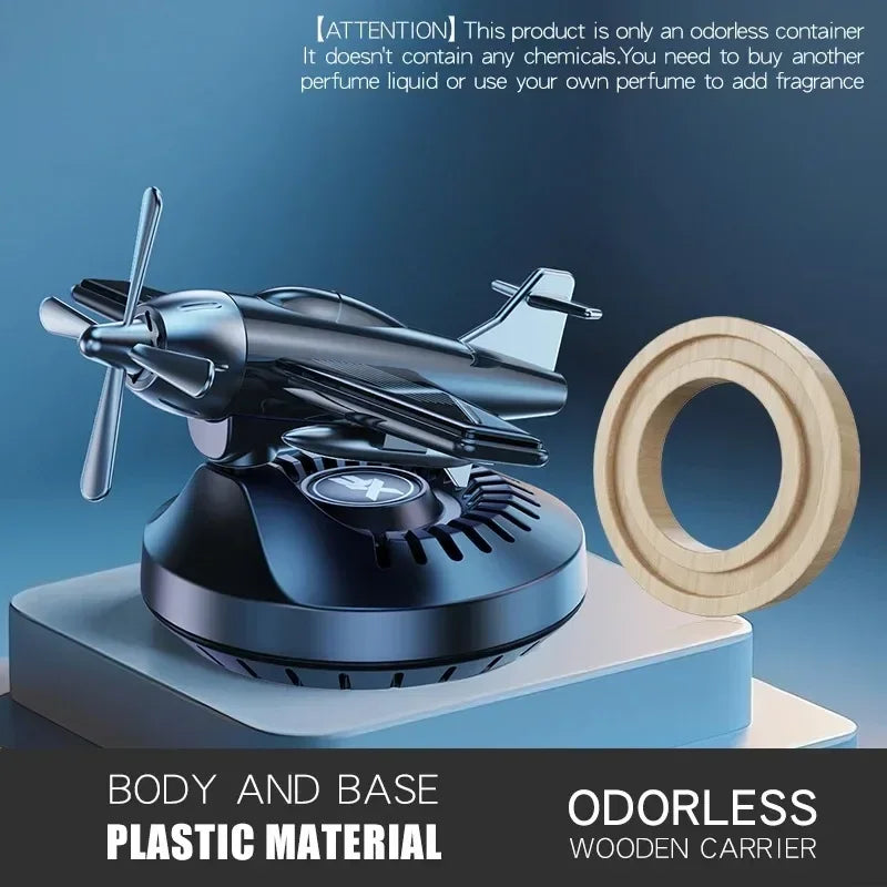 DIY Perfume Odorless car ornaments solar powered rotating helicopter air freshener decoration accessories fragrance diffuser men