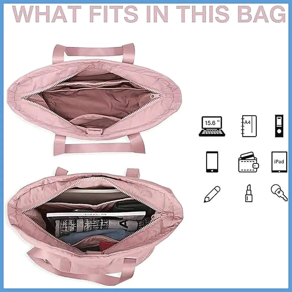 Nylon Yoga Mat Bag Solid Color with Buckle Gym Fitness Tote Multi Pocket Large Capacity Travel Handbag for College Women