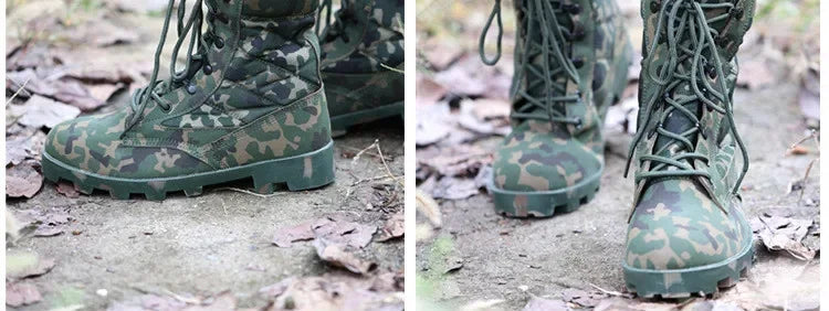 Male Outdoor Training Combat Hunting Boots Spring Autumn Men Jungle Hiking Sports Climbing Camping Breathable Camo Desert Shoes