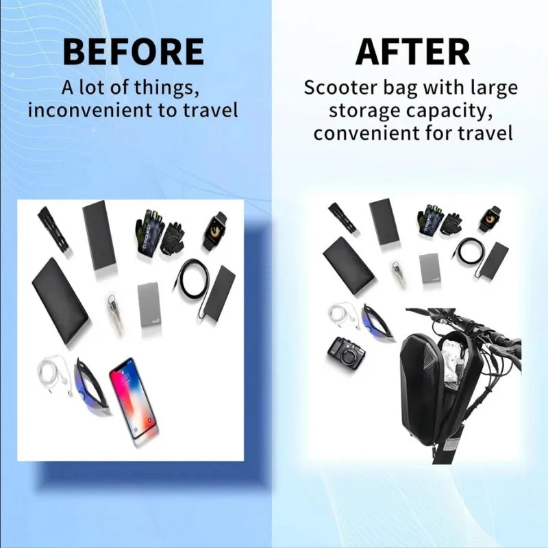 Electric Scooter Front Bag Waterproof EVA Hard Shell Bags Reflective Handlebar Hanging Bag Storage Accessories for Xiaomi M365
