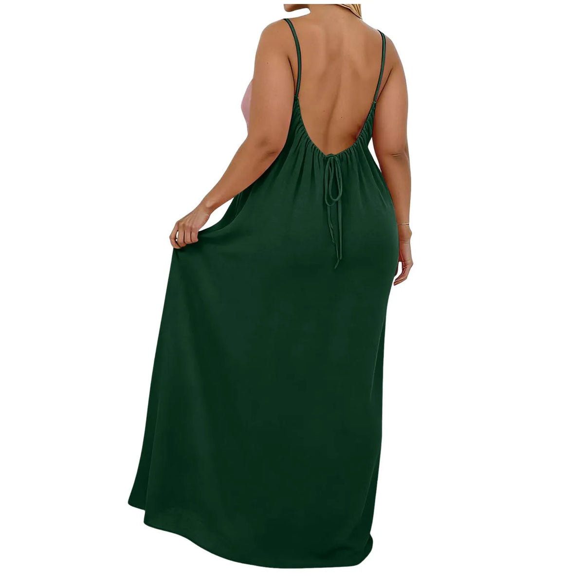 Sexy Suspender Long Dress For Women Plus Size Backless Strappy Maxi Dresses Summer Holiday Beach Party Sundress Robe Vestidos