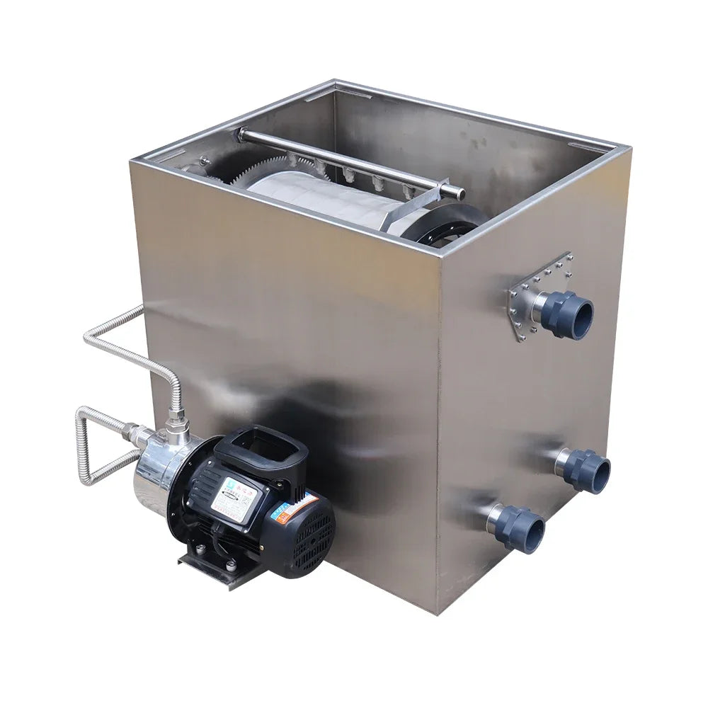 imaginative‌  QihangRAS 110V/220V pond 5 t/h drum filter 316 stainless steel drum filter for koi pond
