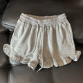 High Waist Wide Leg Casual Shorts Women Summer Korean Loose Versatile Wood Grain  Sports Beach Hot Pants Asymmetric Strai...