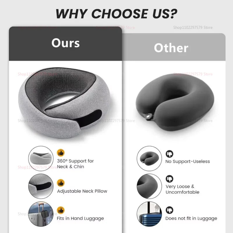 Portable U-shaped Pillow Memory Foam Snail Pillow Soft Noon Break Sleep Pillows Travel Neck Support Travel Neck Pillow