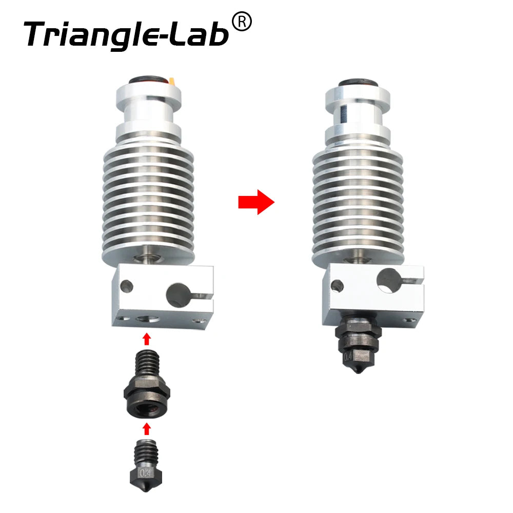 Trianglelab MZE™ DLC V6 Melt Zone Extruder Increase Flow for V6 Nozzle CHC Hotend CHC XL Rapido Hotend Voron 3D Printer