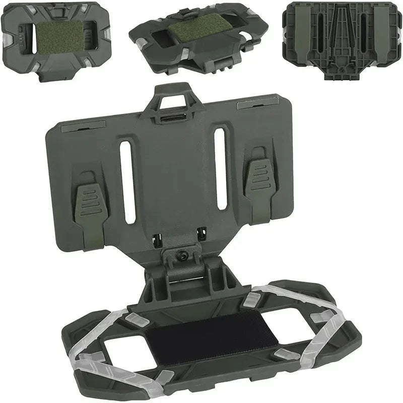 Tactical Admin Phone Platform Molle Cell Phone Holder Carrier Phone Mount with H Harness Strap Shoulder Harness for Screen Size