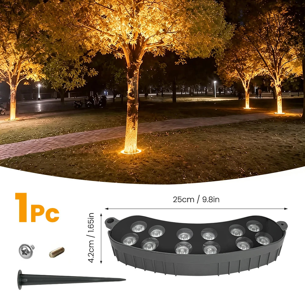 1-6Pcs Outdoor LED Tree Hugging Lamp 220V IP65 Waterproof Warm Light Garden Park Courtyard Decor Lamp Circular Tree Spotlight