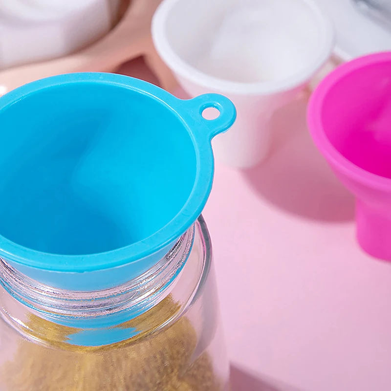 Silicone Wide-mouth Funnel Milk Powder Bean Funnel Large-caliber Multi-function Wine Leak Oil Leak Kitchen Gadgets Accessories