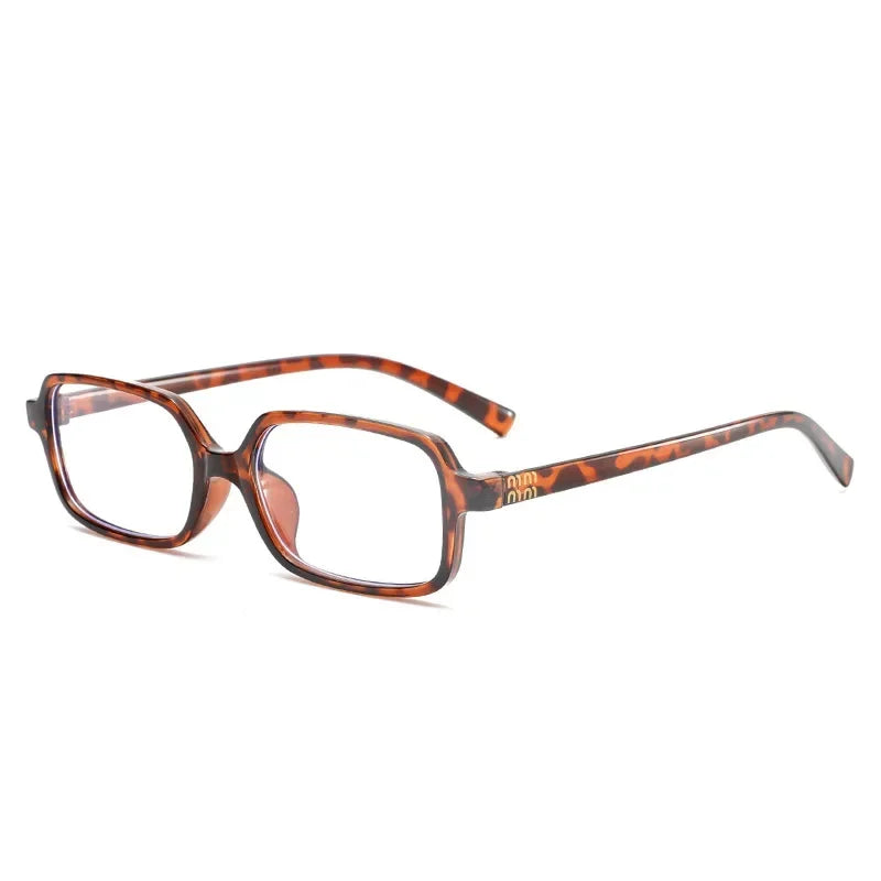 Black Square Small Frame Myopia Glasses Anti Radiation and Anti Blue Light Ultra Light Myopia Glasses Prescription 0 To -4.0