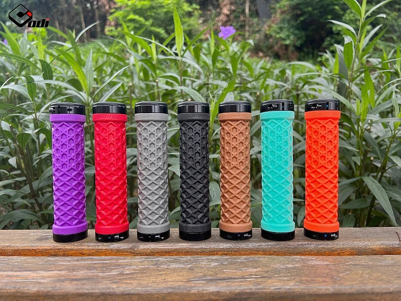 ODI Van Bicycle Handlebar Grips sillicone Lock-On Anti-slip Shock Absorption MTB Double Lock Ring for BMX Folding Bike Parts