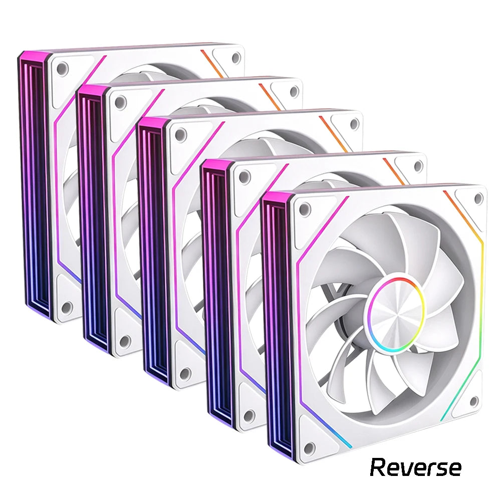 Veebyte PRISM 8 PRO PC Fan 120mm ARGB 4PIN 5V-3PIN PWM Quiet Cooling Fan 12V Large Air Volume Computer Fan 45.2CFM/800-1600RPM