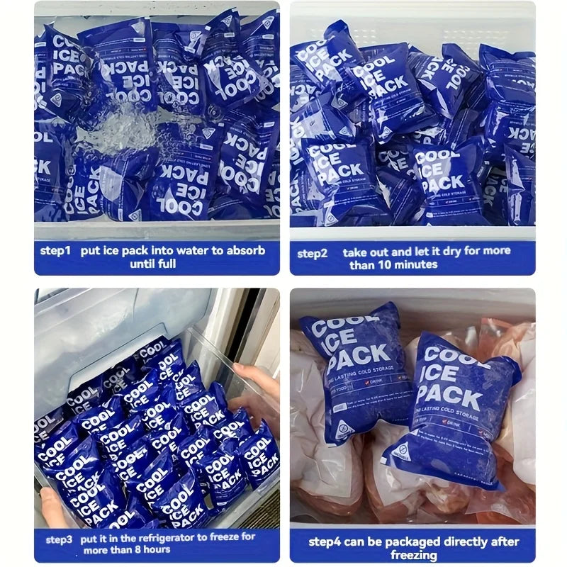 Lunch Bag Ice Pack Leakproof 24 Hours Cooling Reusable Gel Freezer Pack Thin Long Lasting Cooler Accessory For Food Transport Lu