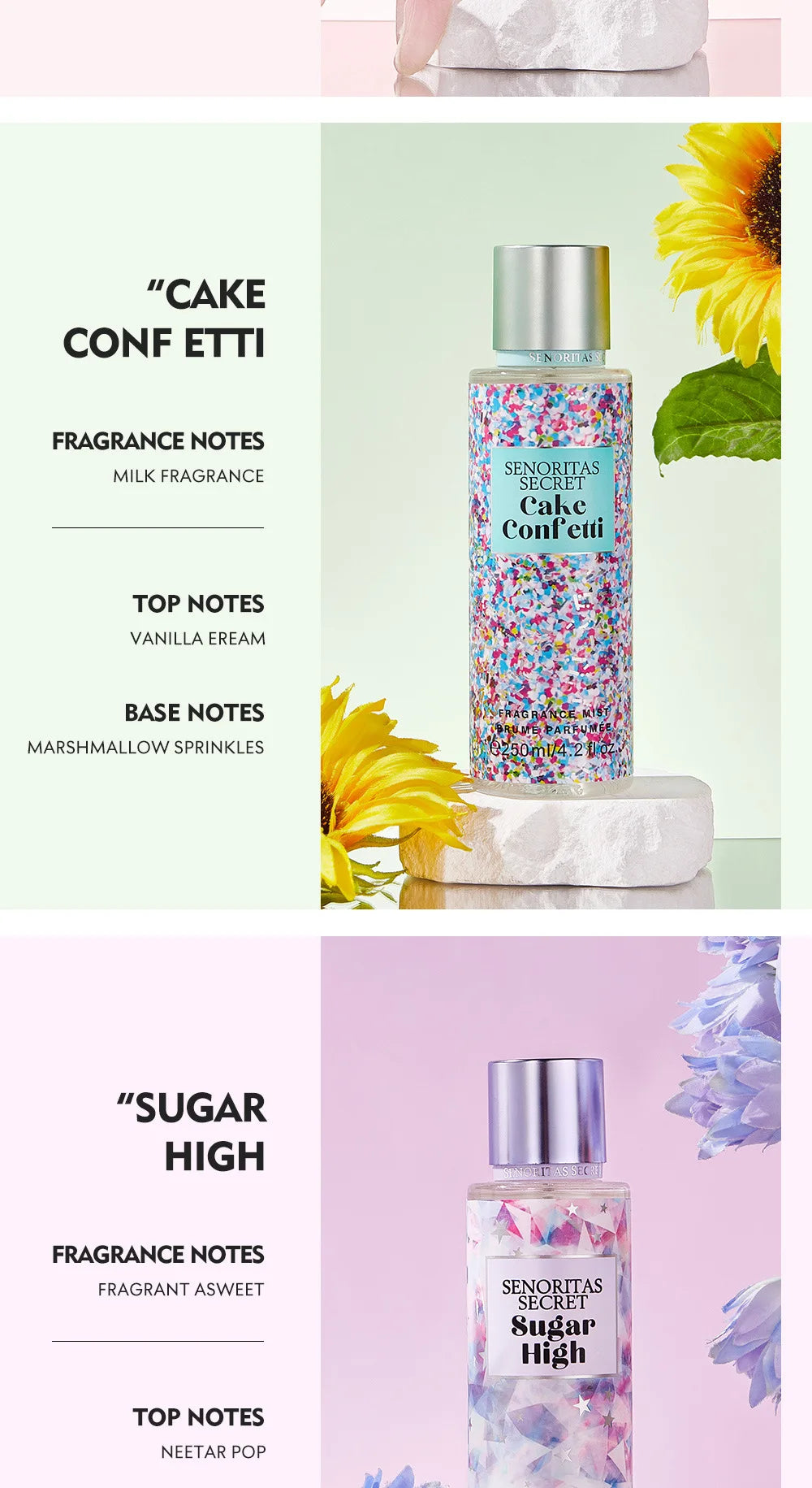 Thai Flower Fruit Perfume Vanilla Fragrance for Women Long-lasting Date Scent Good Girl Parfume Body Spray Floral Mist 250ml