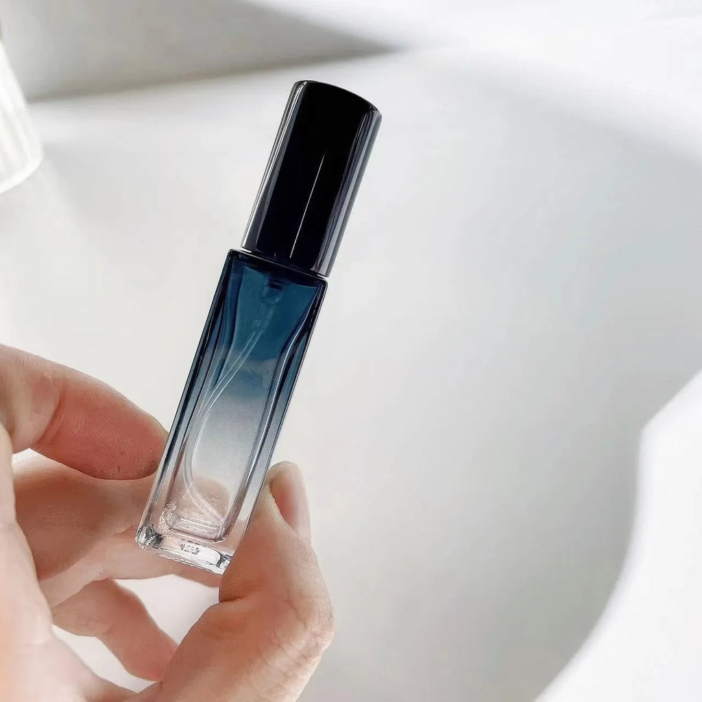 Gradient Blue Perfume Bottle 5ml 9ml 20ml Empty Glass Parfume Atomizer Travel Cosmetic Refillable Spray Bottle Sample Vials