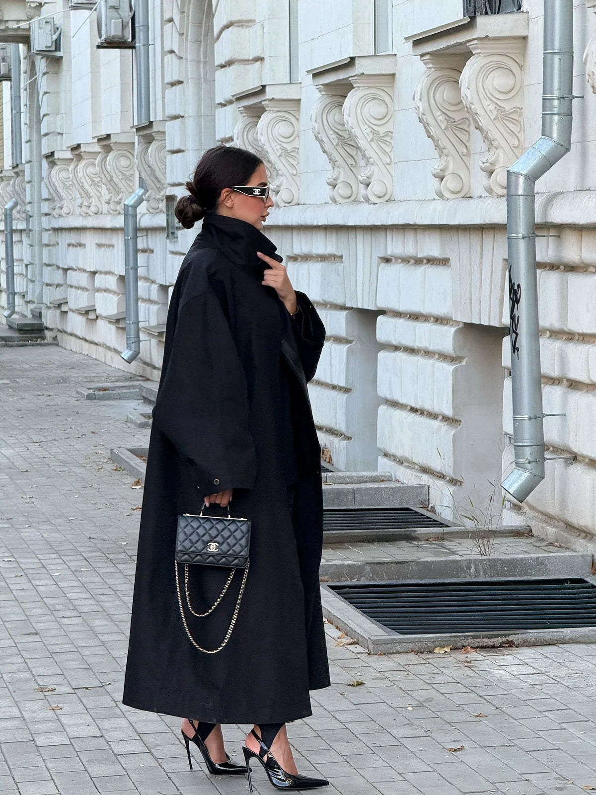 Women Green Oversized Belt Overcoat Elegant Long Sleeve Pleated Lapel Lace Up Windbreaker Autumn Lady Daily Street Outerwears