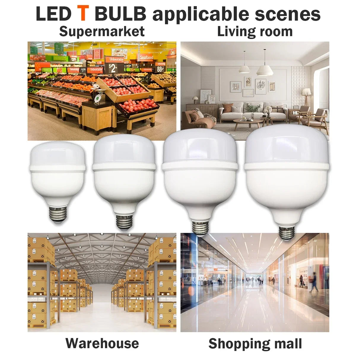 1-5pcs 50W 10W 5000lm Super Bright LED Bulb AC 110V 220V E27 LED Lamp Lampada LED Light Illa Lighting Lamp for Home Livingroom