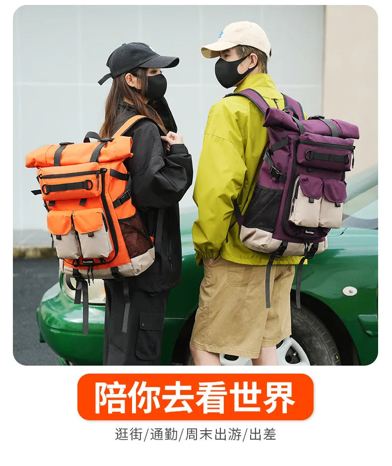 50L Travel Backpack for Women Men Large Capacity Waterproof Hiking Backpacks Multifunction 17.3 inch Laptop Bag Camping Backpack