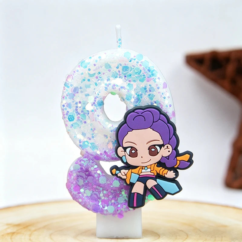 Creative Birthday Cake Cartoon Characters Holiday Decorations Cake Party Digital Candles