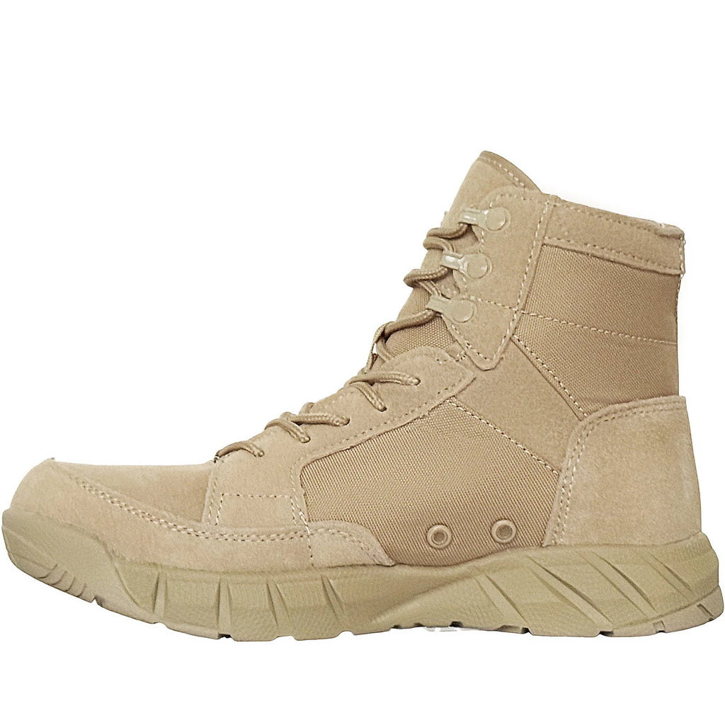 LAHORS® Lightweight 6 INCH Man Tactical Boots With Zip Combat Training Lace Up Waterproof Outdoor Hiking Breathable Ankle Shoes