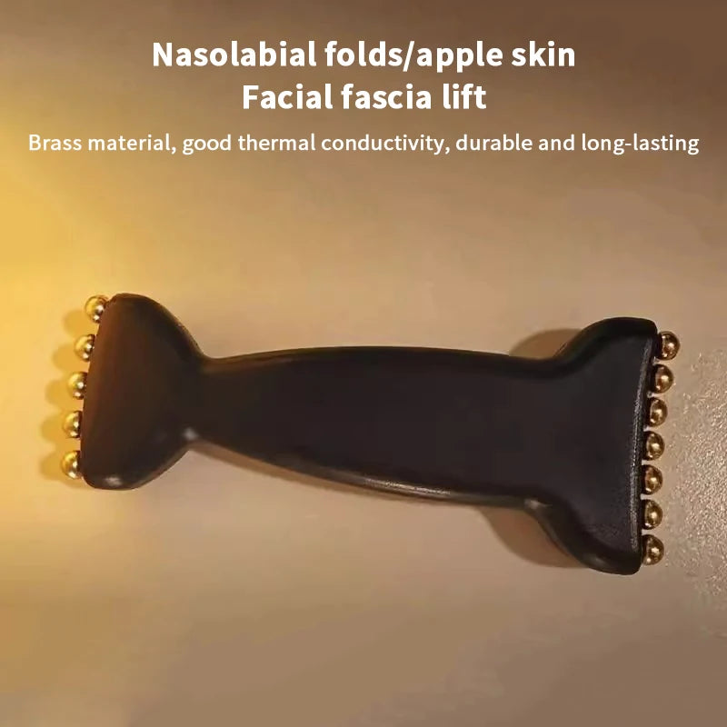 Reduce Puffiness Massager Face Lifting And Tightening Traditional Brass Meridian Brush Skin Scraping Eye Body Spa Facial Beauty