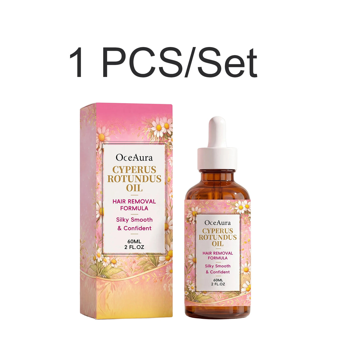 OceAura Cyperus Rotundus Oil Hair Removal Minimizing Oil After Shave Smoothing Hydrating Body Care Armpit Leg Arm 60ml