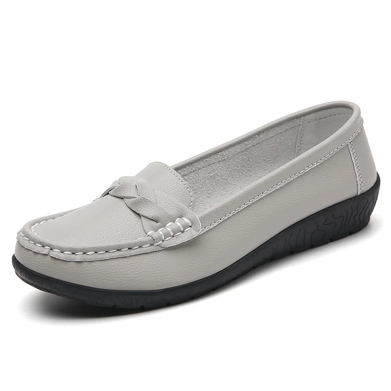 Genuine Leather Fashion Women Flats Outdoor Ballet Flats Moccasins Women's Shoes Retro Women Shoe Oxford Plus Size Zapatos Mujer
