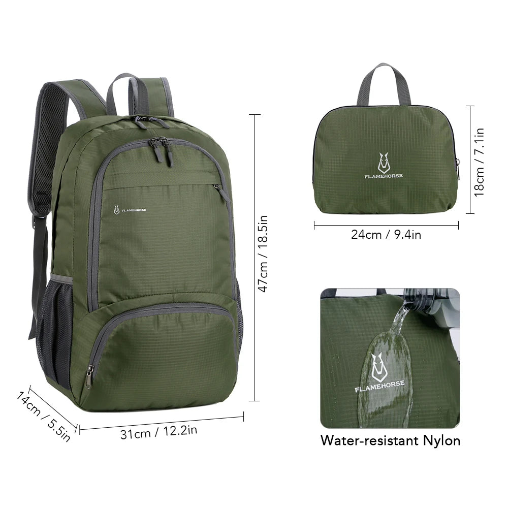 Lightweight Foldable Backpack Men Women Waterproof Packable Backpack Outdoor Travel Hiking Cycling Daypack Camping Shoulders Bag