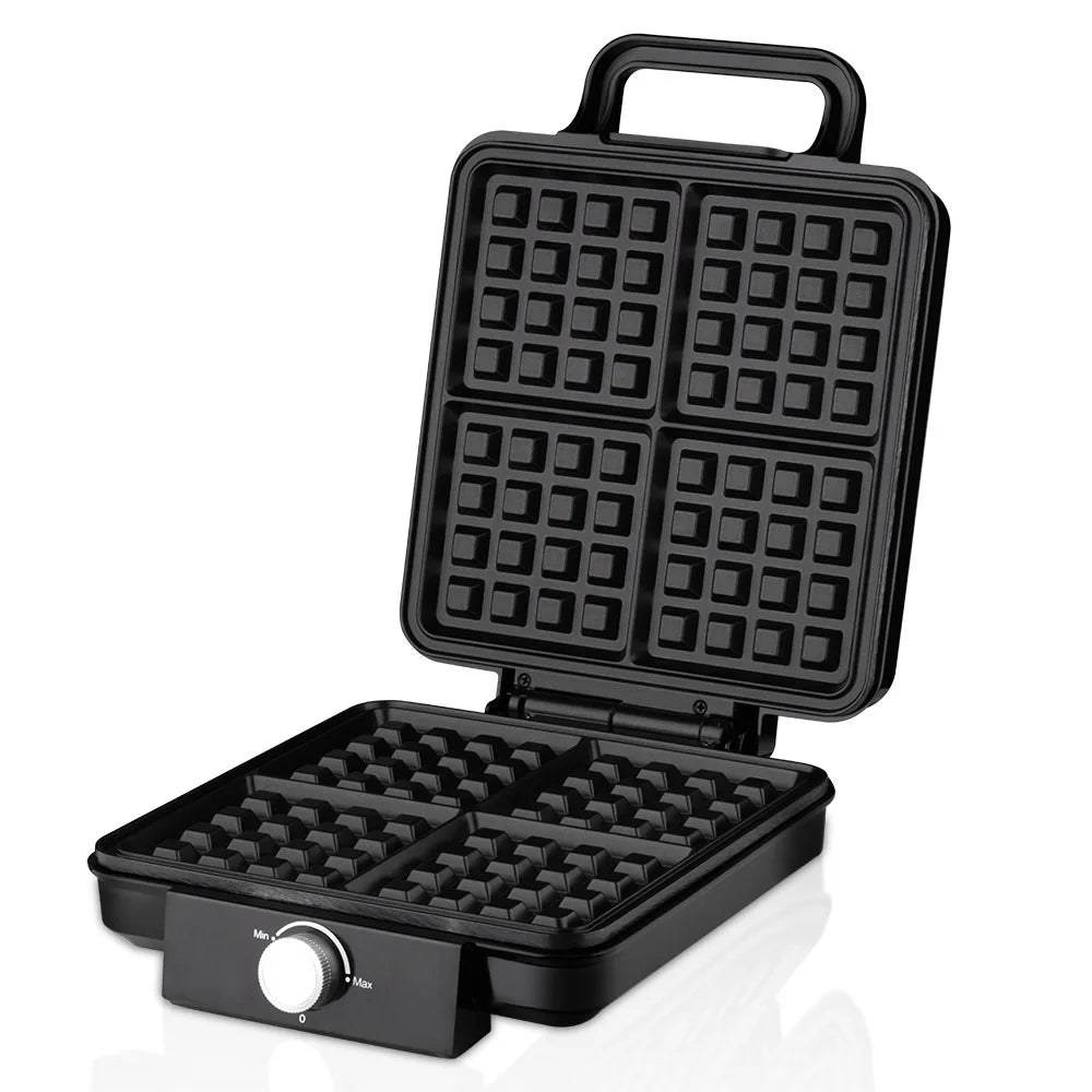 1500W Sandwich Maker Electric Waffle Makers 4 Pan Double Heating Non-Stick Egg Cake Oven Waffle Cake Machine for Kid's Snacks