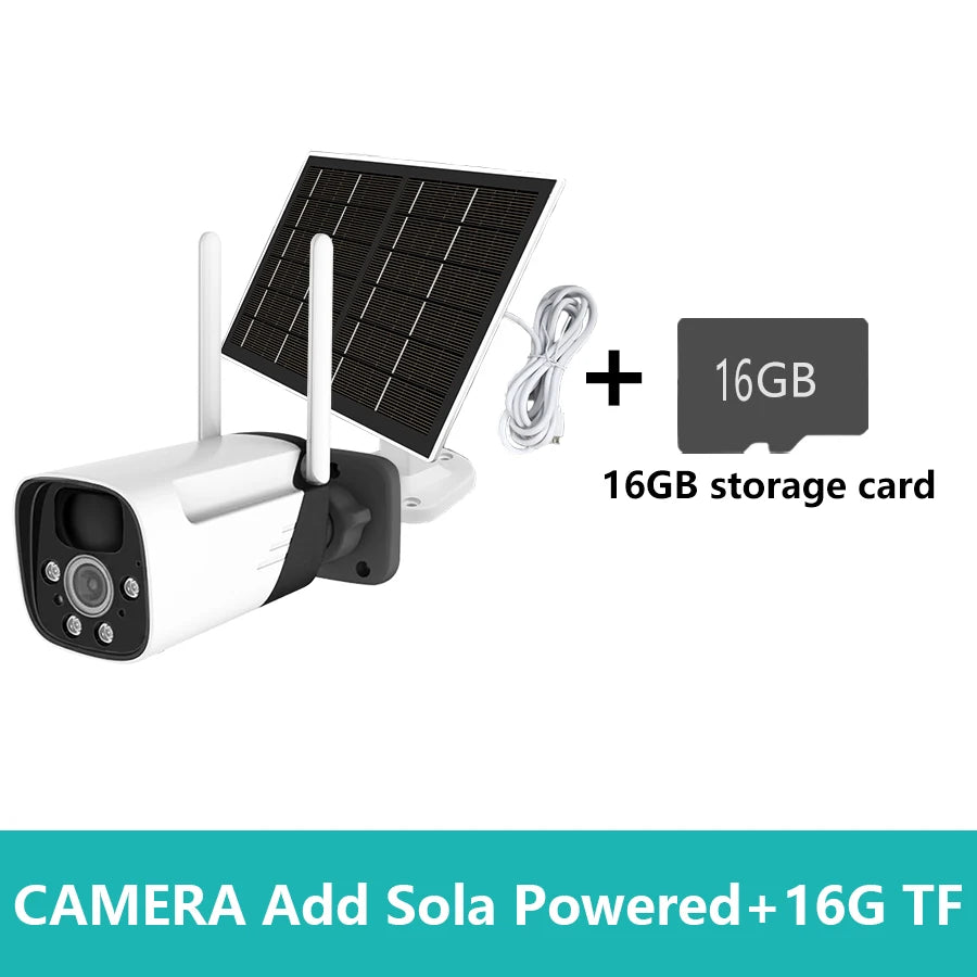 Solar Powered Security Camera Outdoor Wireless WiFi Camera 3MP Home Surveillance Camera Night Vision Waterproof Motion Detecti