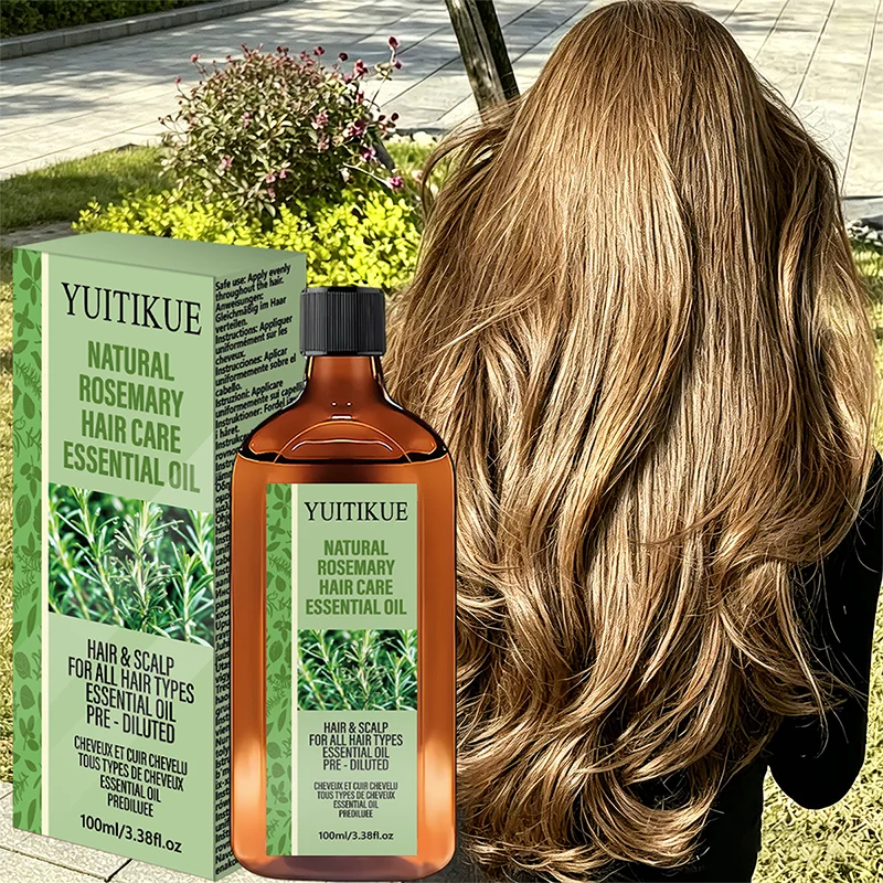 Multi-use Rosemary Hair Care Oil 100ml Natural Plant Extract Hydrate Scalp Tame Frizz Volumize Thin Hair Essential Oil