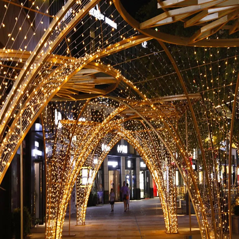 Outdoor LED String Lights Garland 2M 10M Waterproof Fairy Light Festoon Lamp Wedding Party Holiday Gardening Decoration Light