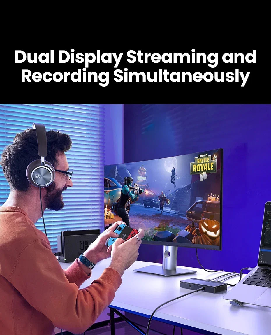 UGREEN CM630 Video Capture Card 4K/60Hz HDMI To USB-C HDMI Video Grabber Box for PC Computer Camera Live Stream Record Meeting