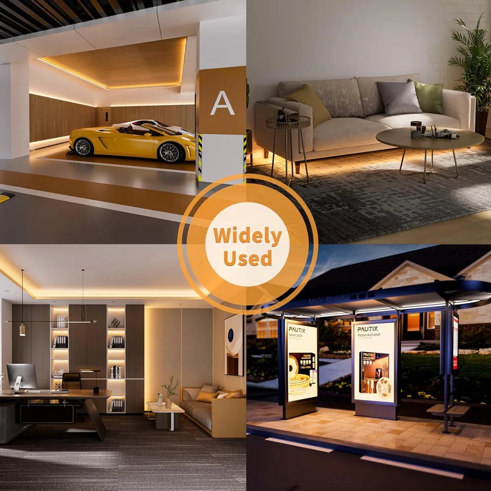 10m 20m Waterproof IP67 Tuya WiFi COB LED Strip 24V Dimmable Room Outdoor Light Warm White Touch Remote for Alexa Home Assistant
