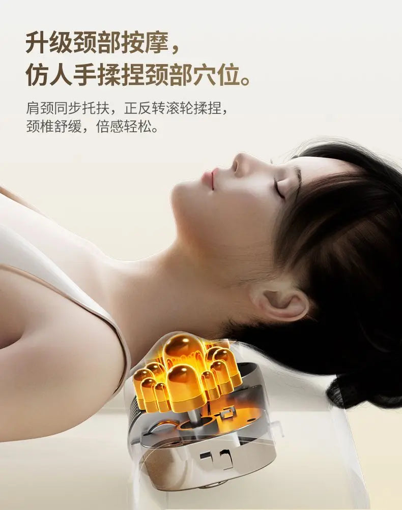 Foldable Multifunctional Massage Mattress Automatic Heating Massage Pad For Neck Shoulder Waist Back Leg Foot Home Use