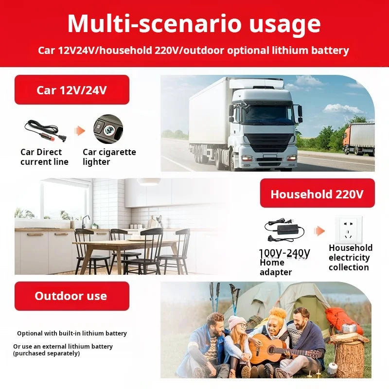35L Car Fridge, 12V/24V Portable Refrigerator with APP Control, Compressor Cooler for RV/Truck/Camping, -20℃~20℃, Freezer