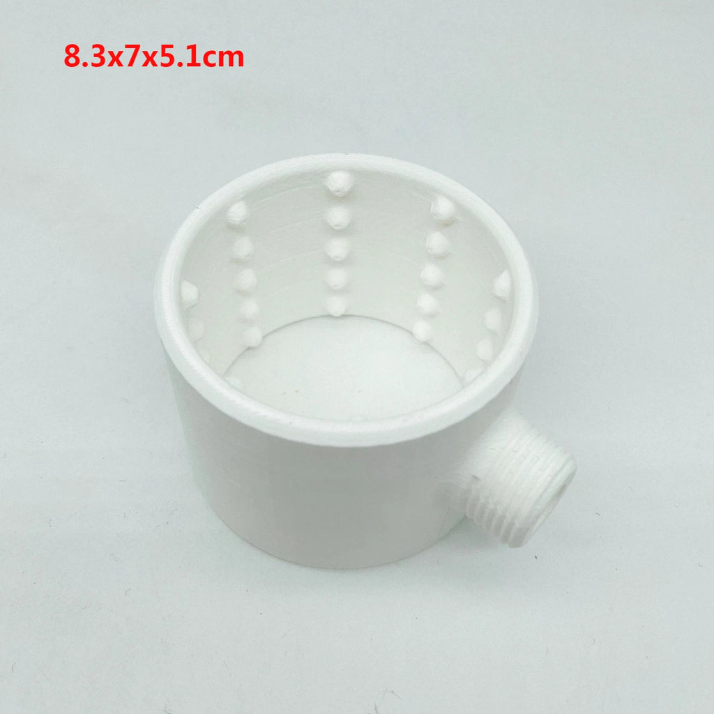 Shower Head Powerful Supercharging Hydromassage 360-Degree Ring Water Spray Spiral Nozzle All-round Cleaning Shower Head