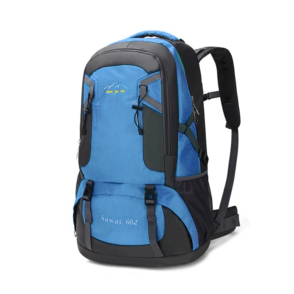 60L Backpack Outdoor Large Capacity Waterproof Rucksack Climbing Pack Zippered Portable Lightweight Bag