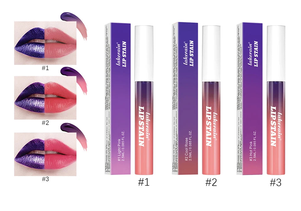 Blading Lip Gloss Peel and Stick Set Long-lasting Waterproof Pink Lip Gloss Transfer Resistant Natural Lip Cosmetics 3 Colors