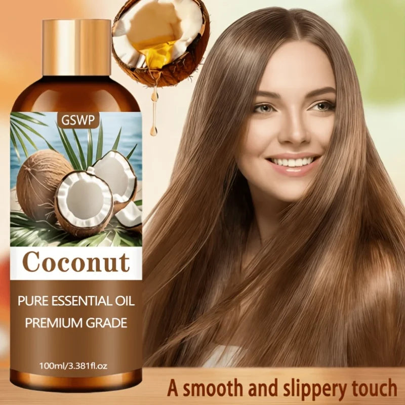 GSWP Coconut Moisturizing Essential Oil, Deeply Moisturizing and Nourishing, Can Be Used on Skin, Hair, and Other Area.100/200ml