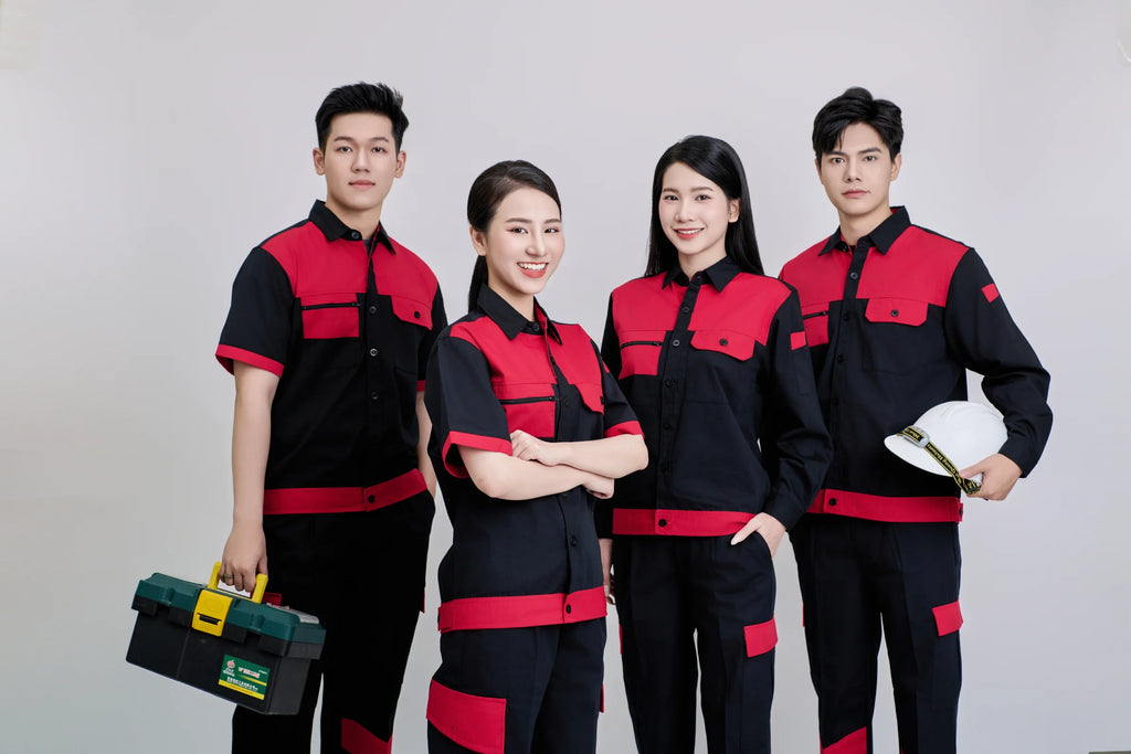 Comfortable New Hi Visibility Safety TC Fabric Top Durable FMF Women's Black Red Short-Sleeve Vietnamese Breathable Workwear