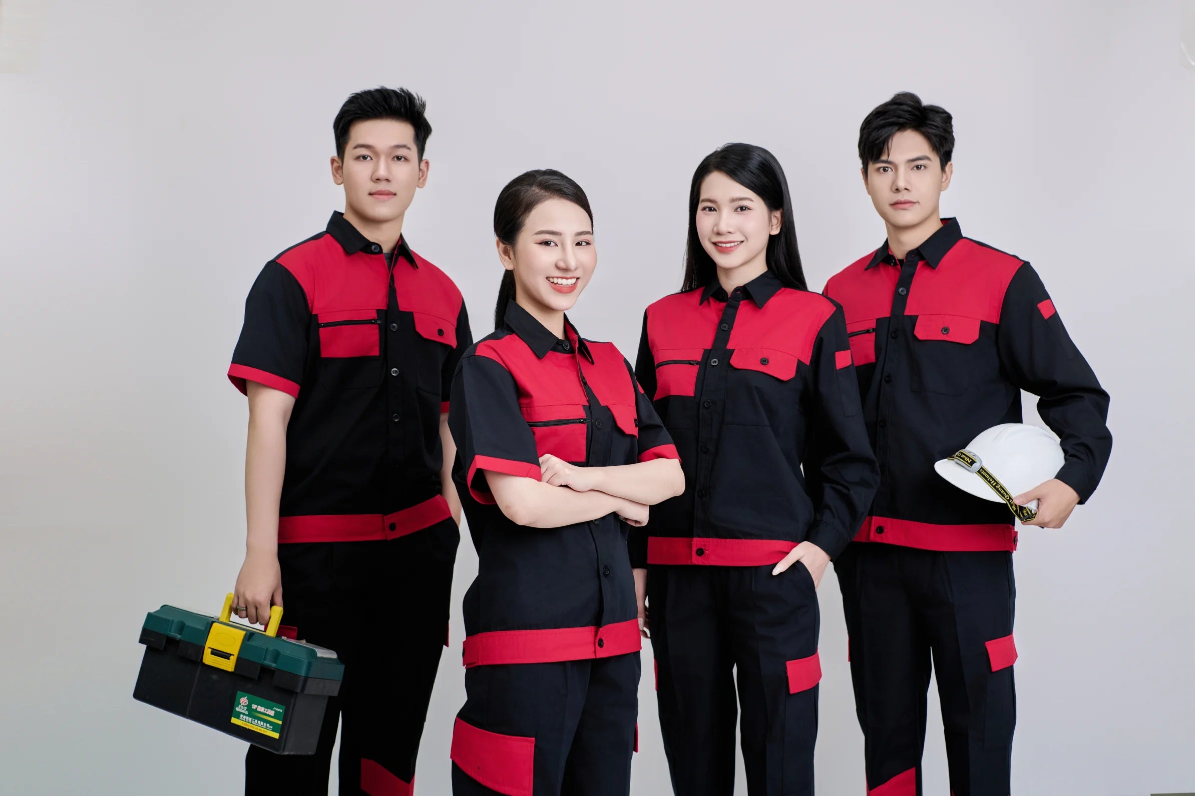 Comfortable New Hi Visibility Safety TC Fabric Top Durable FMF Women's Black Red Short-Sleeve Vietnamese Breathable Workwear