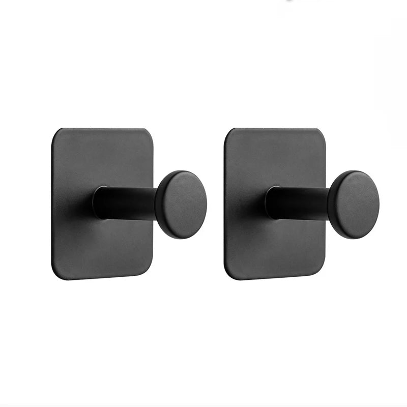 1/4pc Stainless Steel Wall Hooks Adhesive Door Key Clothes Coat Hanger Bathroom Robe Towel Hanging Holder Kitchen Organizer Hook