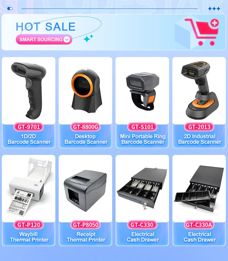 Desktop POS Computer Cash Register Touch Screen All in One POS System Terminal Machine with Scanner / Printer / Drawer