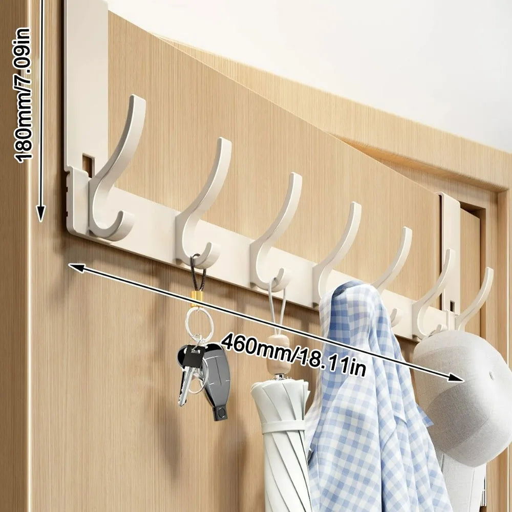 Door Behind Hook Storage Wall Hanging Clothes Hanger Coat Hook Punch-free Hanger Bedroom  Kitchen Organizer Quick Installation