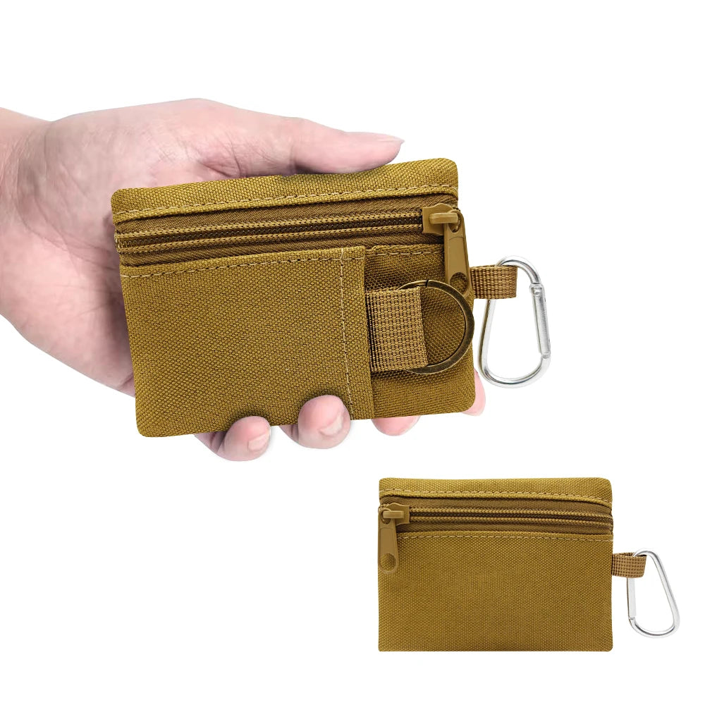 1PCS Mini Tactical Wallet Men's EDC Molle Pouch Portable Key Card Case Coin Purse Hunting Bag Zipper Pack Multifunctional Bag